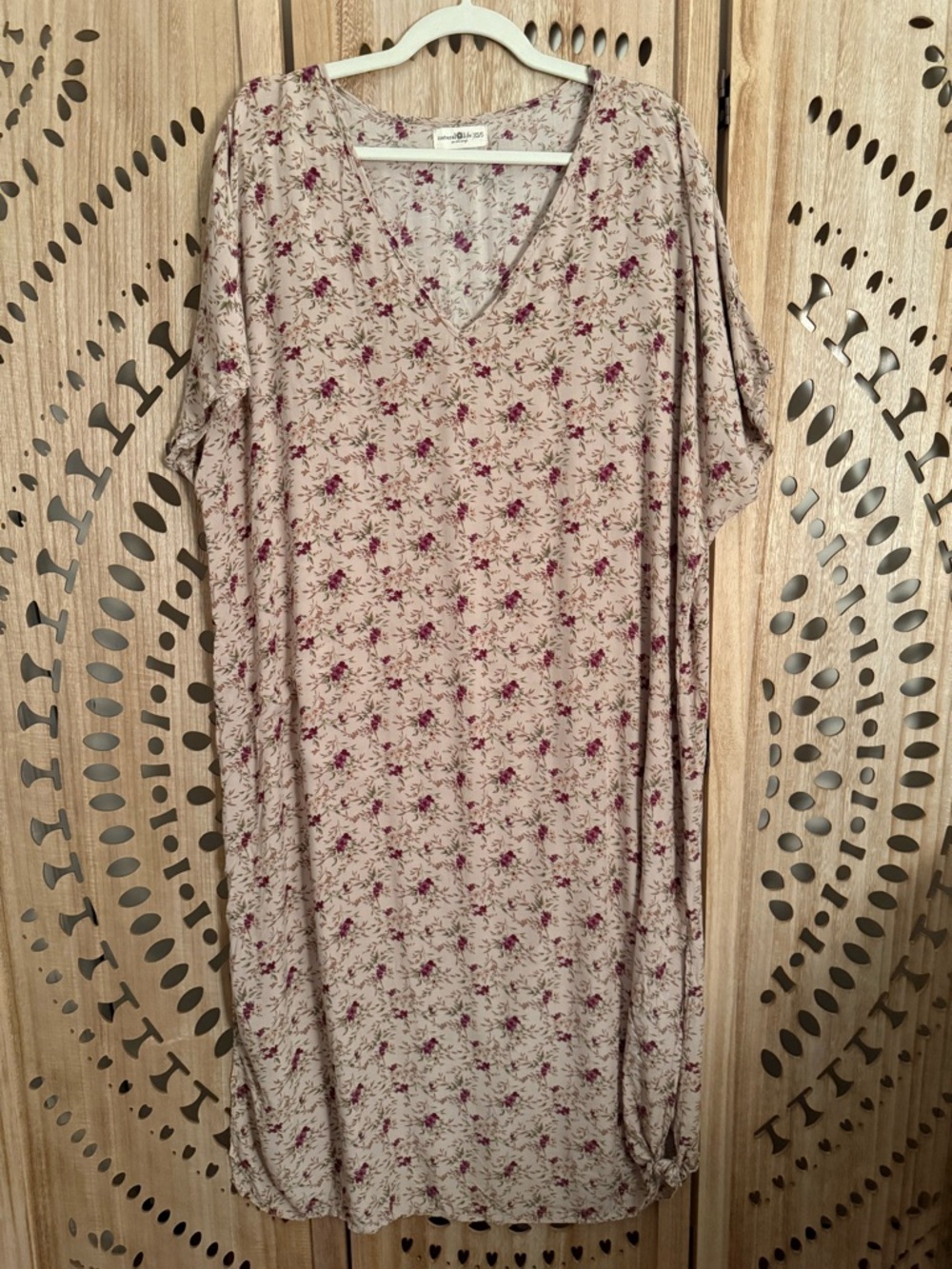 Natural Life Oversized Floral Shift Shirt Dress Muumuu Kaftan